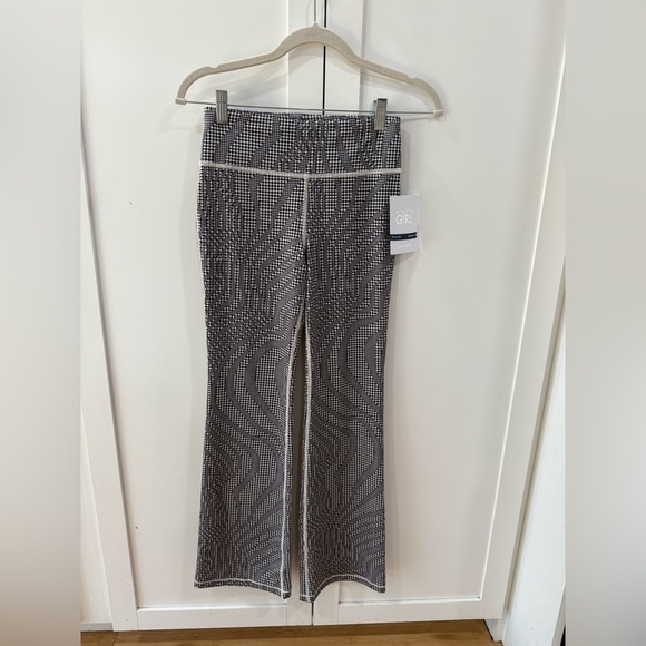 Athleta Girl High Rise Chit Chat Flare Pants – Houndstooth Checkered Size 14 NWT - Picture 15 of 15